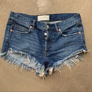 Free People |  Cut Off Denim Jean Frayed Shorts